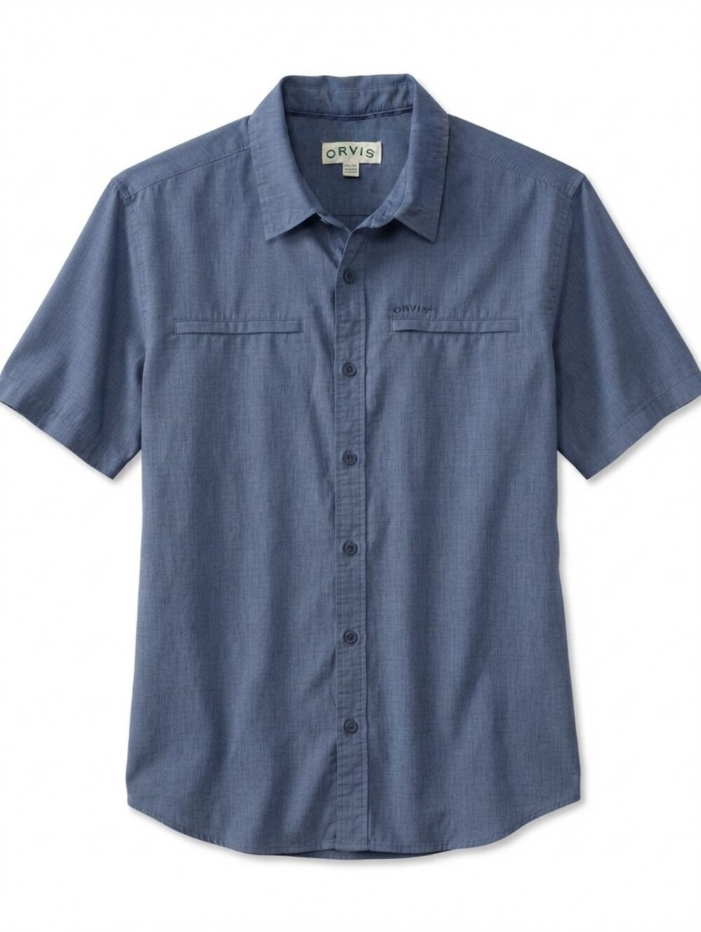 Orvis Men's Blue Short Sleeve Button Down Outdoor Shirt Sz XL